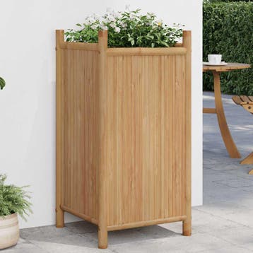 vidaXL Plantenbak 40x40x80 cm bamboe, Tuin en Terras, Verzenden, Nieuw