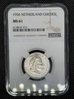 Nederland. Juliana. 1 Gulden 1956 NGC MS61 (Zonder