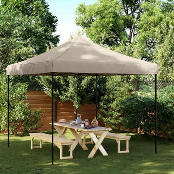 vidaXL Partytent 292 x 292 x 315 cm Taupe Oxford Stof, Verzenden, Nieuw