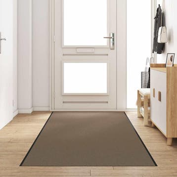 vidaXL Deurmat Beige en Zwart 120 x 400 cm 100% Polyamide, Verzenden