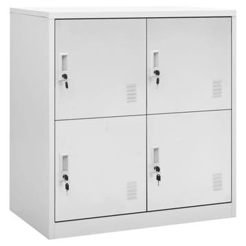 vidaXL Lockerkast 90x45x92,5 cm staal lichtgrijs, Verzenden