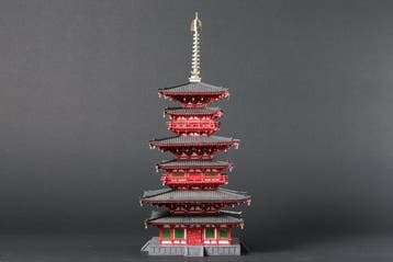 Yakushiji Westpagode (Werelderfgoed), schaal 1:75, houten