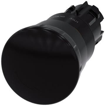 Siemens SIRIUS ACT 40mm Zwarte Paddenstoel Drukknop -, Doe-het-zelf en Bouw, Elektriciteit en Kabels, Verzenden, Nieuw