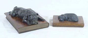 Presse-papier (2) - Hout, Metaal