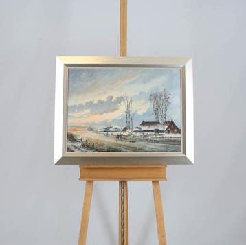 Wietse Hendrik Setz (1932-2010) - Winters landschap, Antiek en Kunst