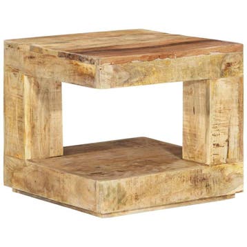 vidaXL Salontafel 45x45x40 cm massief mangohout, Verzenden, Nieuw