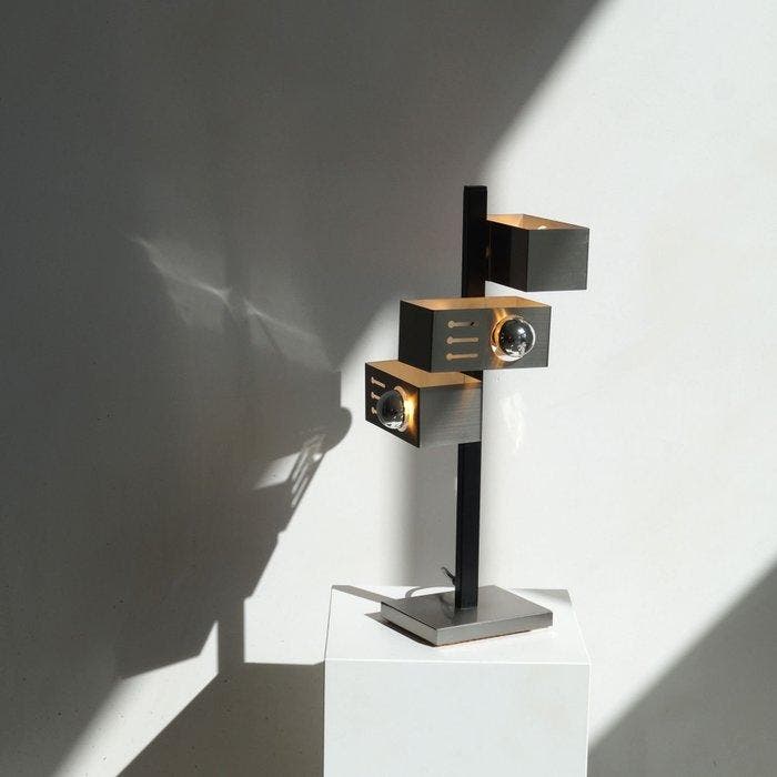 Lampe de table - Métal - inspiré par Frank L. Wright, Antiek en Kunst, Kunst | Designobjecten