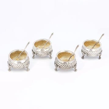 Art-Nouveau - Zoutbakje (8) - .950 zilver
