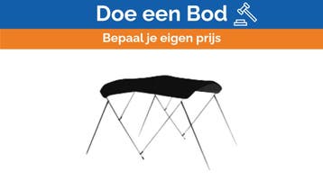 Bieden: Carver 3 bow 67 to 72 inch jet black canvas bimini, Ophalen of Verzenden, Nieuw