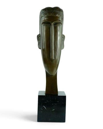 Amedeo Modigliani (1884-1920) - after - sculptuur, Tête de