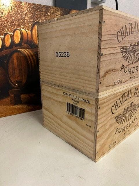 2017 Chateau Plince - Pomerol - 12 Flessen (0.75 liter), Verzamelen, Wijnen