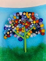 Schotel - Muranoglas - Centrestuk met Murrina, Antiek en Kunst