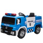 Politietruck 12V elektrische rit op vrachtwagen blauw, Kinderen en Baby's, Ophalen of Verzenden, Nieuw