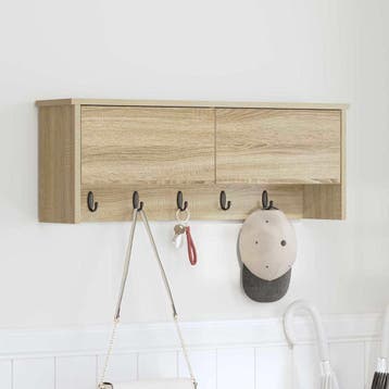 vidaXL Wandgemonteerde kapstok Sonoma Eik 80 x 20 x 30 cm, Verzenden, Nieuw