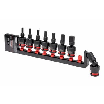 Inbus bit doppenset 1/2 inch met kniegewricht 8-delig H6–H19, Doe-het-zelf en Bouw, Ophalen of Verzenden, Nieuw