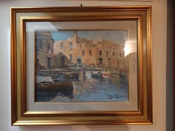 Leon Giuseppe Buono (1887- 1975) - Paesaggio marittimo