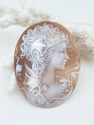 CASSIS MADAGASCARIENSIS - Cameo - Handgesneden camee