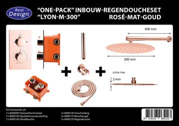 One-Pack inbouw-regendoucheset Muuruitloop 300mm Rond, Ophalen of Verzenden