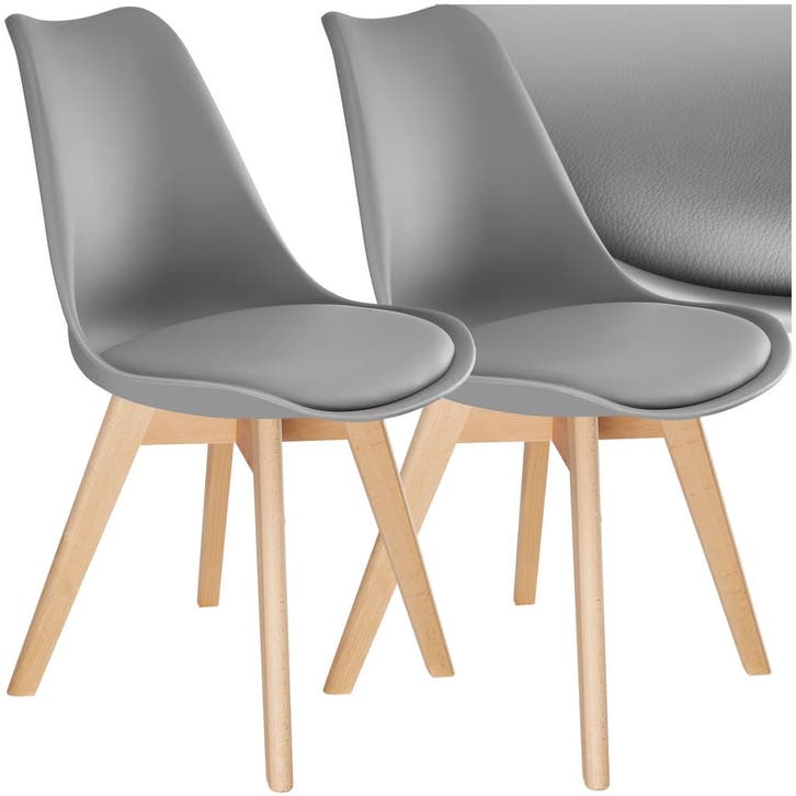 Eetkamerstoelen Frederikke - grijs, Set van 2, Huis en Inrichting, Stoelen, Verzenden
