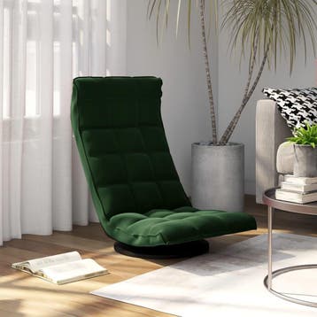 vidaXL Vloerstoel draaibaar fluweel donkergroen, Maison & Meubles, Chaises, Verzenden