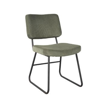Stoel Noah | Forest | Ribcord | Zwart Metalen Frame | 2, Verzenden