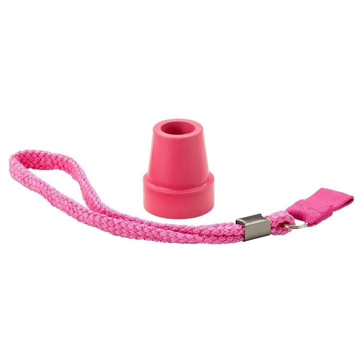Roze stokdop met polsbandje voor wandelstok, Diversen, Verpleegmiddelen, Ophalen of Verzenden