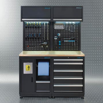 Datona Werkplaatsinrichting PREMIUM met eiken werkblad 285, Doe-het-zelf en Bouw, Ophalen of Verzenden, Nieuw
