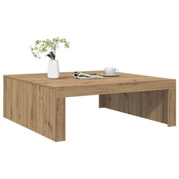 vidaXL Salontafel 100x100x35 cm bewerkt hout artisanaal, Huis en Inrichting, Verzenden, Nieuw