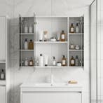 vidaXL Badkamerspiegelkast Wit 80 x 14.5 x 70 cm Bewerkt, Verzenden, Nieuw