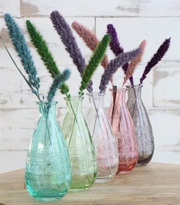 Gekleurd Glazen Flesje Rome Clear Ø7,5 cm H15,8 cm per stuk, Hobby en Vrije tijd, Nieuw