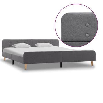 vidaXL Bedframe stof lichtgrijs 180x200 cm, Verzenden, Nieuw