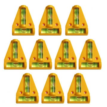 Set van 10 kruiswaterpassen met schroefgaten (geel), Verzenden, Nieuw
