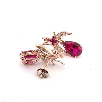 Zonder minimumprijs - Oorbellen - 9 kt. Zilver, Roségoud, Handtassen en Accessoires, Nieuw