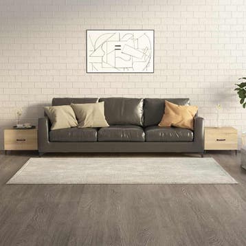 vidaXL Salontafel 2 st met metalen poten 50x50x40 cm sonoma, Verzenden, Nieuw