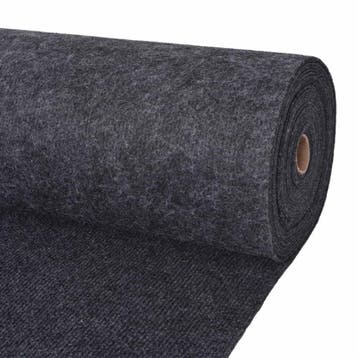 vidaXL Tapijt Antracietkleurig 1,2 x 15 m Polyester, Verzenden
