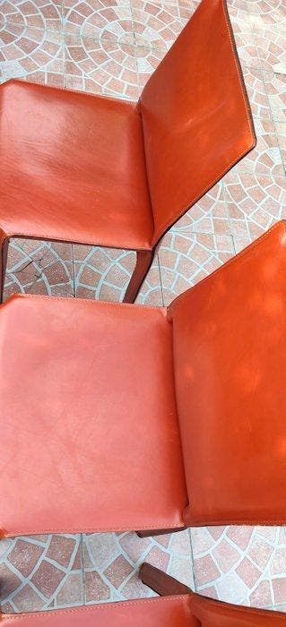 Cassina - Mario Bellini - Stoel (4) - Cab 412 Set nr. 2/2 -