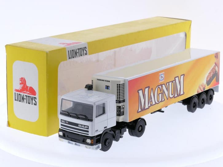 Schaal 1:50 Lion-toys No. DAF 95 400ATi trekker met koelt..., Hobby & Loisirs créatifs, Voitures miniatures | 1:50, Enlèvement ou Envoi