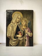 École italienne (XIX) - Santa Brigida e un angelo