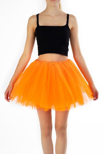 KIMU® Tutu Oranje Tule Rokje 110 116 122 128 134 140 UV Pett, Ophalen of Verzenden