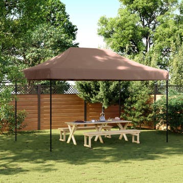 vidaXL Partytent inklapbaar pop-up 440x292x315 cm bruin, Verzenden, Nieuw
