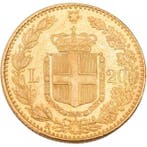 Italië. 1882 20 Lire Italian Humberto I Gold Coin