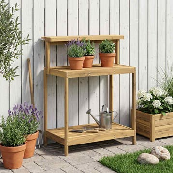 vidaXL Buiten pottingbank 86,5 x 48,5 x 106 cm Massief, Verzenden, Nieuw