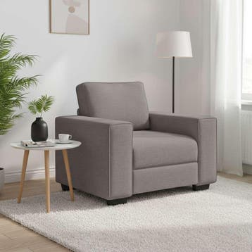 vidaXL Sofastoel Taupe 100x77x82 cm Stof, Verzenden