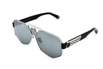 Philipp Plein - PLEIN BADGE SPP107 - Exclusive Silver Metal, Handtassen en Accessoires, Nieuw