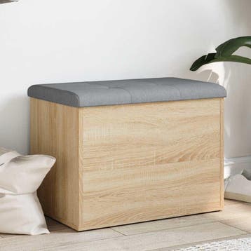 vidaXL Opbergbank Sonoma Eiken 62x42x45 cm Bewerkt Hout, Verzenden, Nieuw