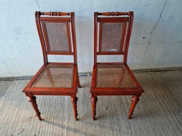Antike Louis Philippe Stühle Mahagoni Holz um 1870 -