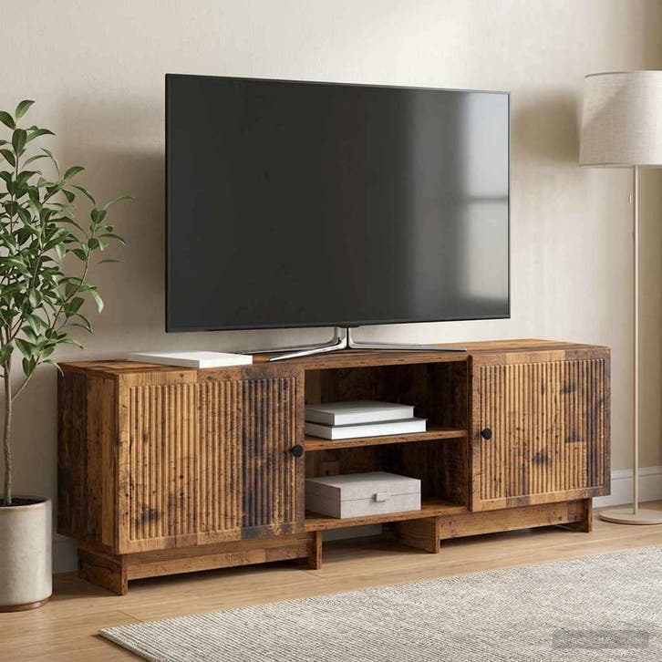 vidaXL TV Kast Oudhout 150 x 31 x 50 cm Geconstrueerd hout, Maison & Meubles, Armoires | Mobilier de télévision, Envoi