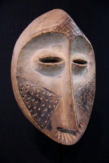 Tribaal masker - Lega masker - 27 cm - Democratische, Antiquités & Art