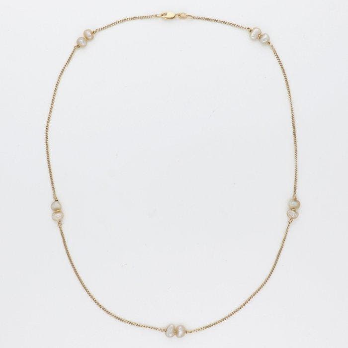 Halsketting - 18 karaat Geel goud - Parel, Bijoux, Sacs & Beauté, Colliers