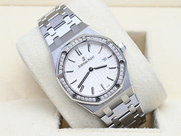Audemars Piguet Royal Oak 67651ST Year 2014 (Full Set), Ophalen of Verzenden, Polshorloge